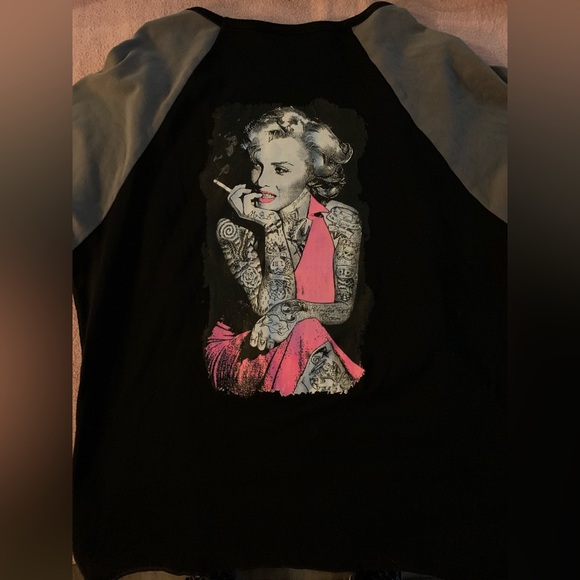 Bike Week Rhinestone M Monroe on Back - Picture 4 of 5